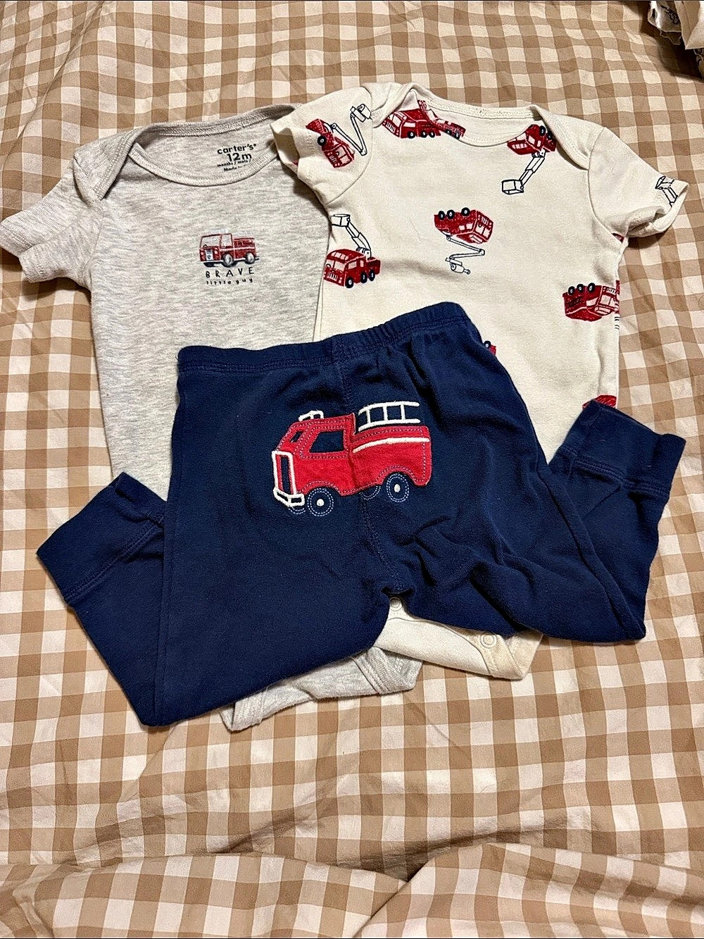 Carter's 3-Piece Fire Truck Little Character Set Baby Boy 12M